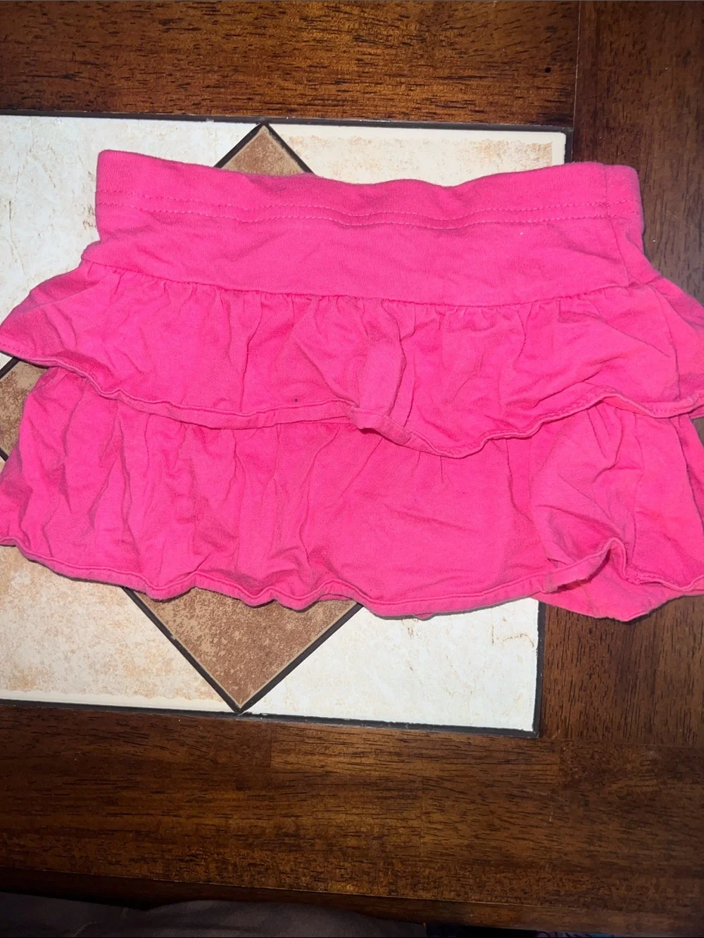 Faded Glory Bright Pink Ruffle Skirt